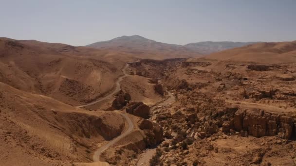 Widok Lotu Ptaka Region Wadi Hasa Jordania — Wideo stockowe
