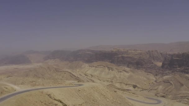 Vista Aérea Bonita Wadi Araba Jordânia — Vídeo de Stock