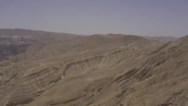 Aérea Hermosa Vista Wadi Araba Jordania — Vídeo de stock
