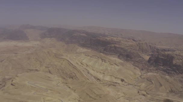 Antenn Vacker Utsikt Över Wadi Araba Jordanien — Stockvideo