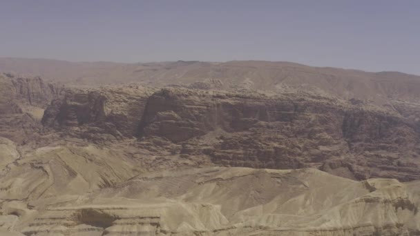 Aérea Hermosa Vista Wadi Araba Jordania — Vídeos de Stock