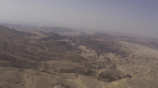 Letecký Krásný Výhled Wadi Araba Jordánsko — Stock video