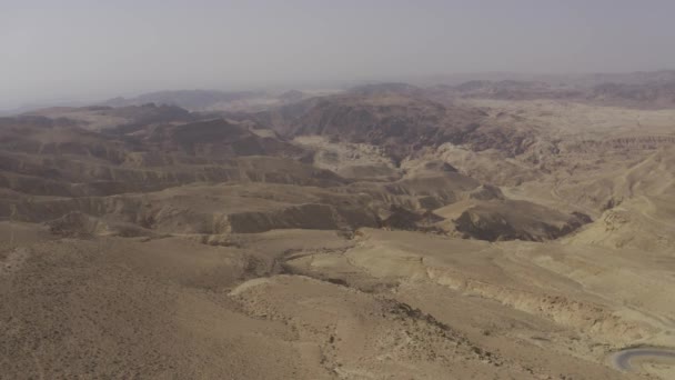 ヨルダン ワディアラバの空中美しい景色 — ストック動画