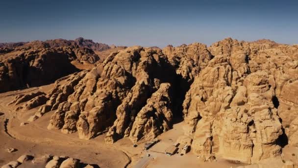 Antena Piękny Widok Wadi Araba Jordania — Wideo stockowe