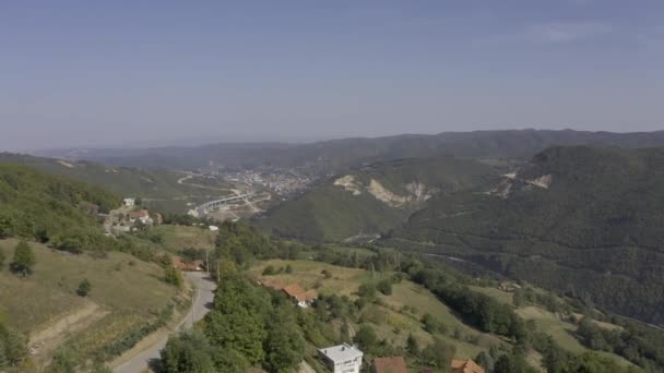 Vista Aérea Drones Montañas Colinas Kosovo — Vídeos de Stock