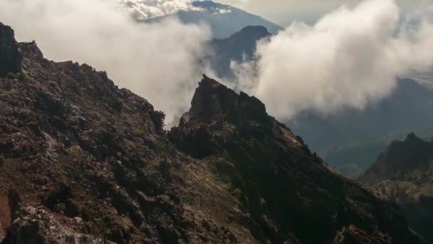 Prachtig Berglandschap Roque Los Muchachos — Stockvideo