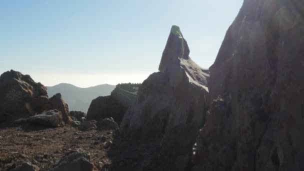 Majestic View Roque Las Muchachos Canyon Palma — стоковое видео