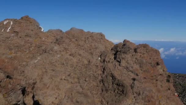 Majestic View Roque Las Muchachos Canyon Palma — стоковое видео