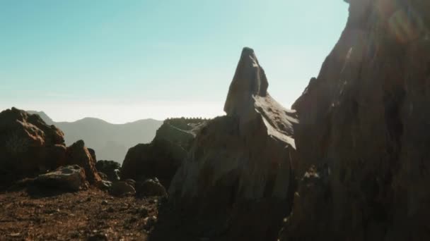 Majestic View Roque Las Muchachos Canyon Palma — Vídeo de Stock