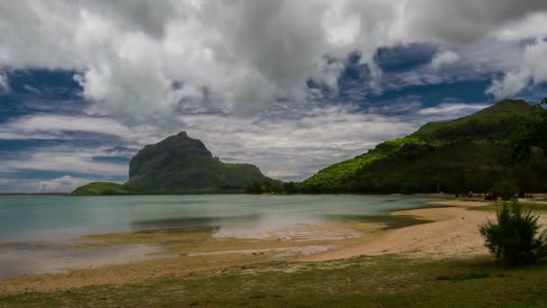 Красивий Вид Пляж Троу Біхесі Маврикій — стокове відео