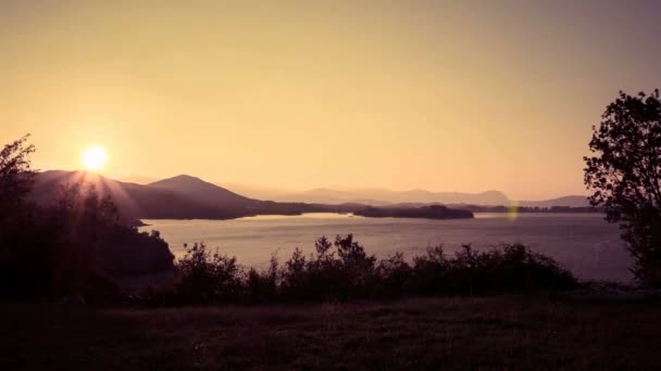 Jezero Krupac Sunrise Montenegro — Stockvideo