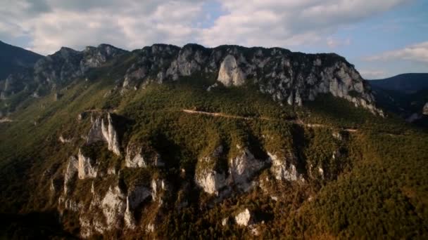 Beautiful Aerial View Tara River Canyon Montenegro — Vídeo de Stock