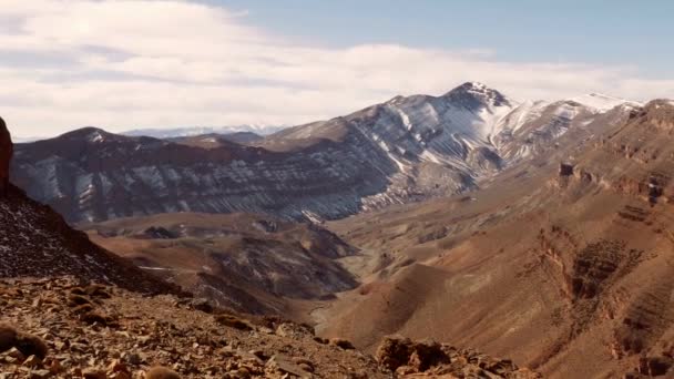 Epickie Widok Ośnieżone Góry Maroko — Wideo stockowe