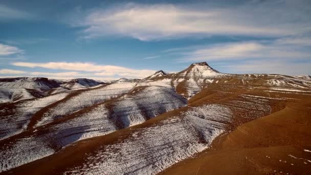 Εναέρια Χιονισμένα Βουνά Τοπίο Γύρω Από Agoudal Μαρόκο — Αρχείο Βίντεο