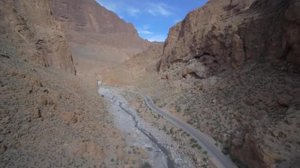 Aerial View Beautiful Gorges Todra Todra Gorge Morocco — 图库视频影像