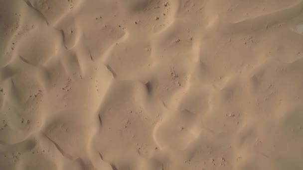 Aerial View Drone Flying Sahara Dunes Erg Chigaga Morocco — Stockvideo