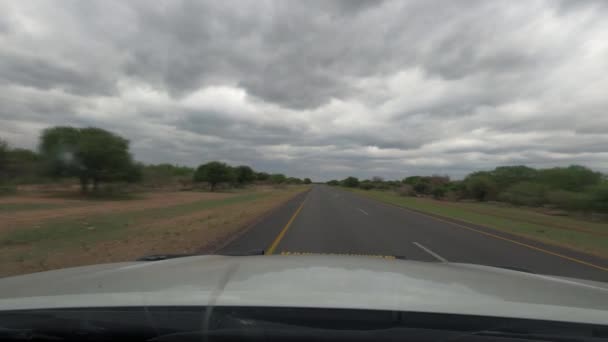 Driving Namibian Roads Front View — Stock videók