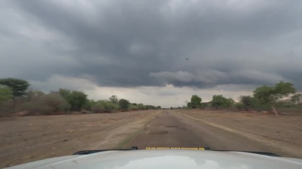 Driving Namibian Roads Front View — Vídeos de Stock