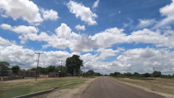 Driving Namibian Roads Front View — Αρχείο Βίντεο
