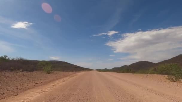 Suv Guida Auto Anche Namibias Ghiaia Strade — Video Stock