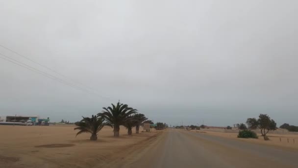Dirigir Através Henties Bay Namíbia — Vídeo de Stock