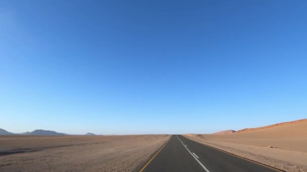 Driving Namibian Roads Front View — Vídeo de Stock