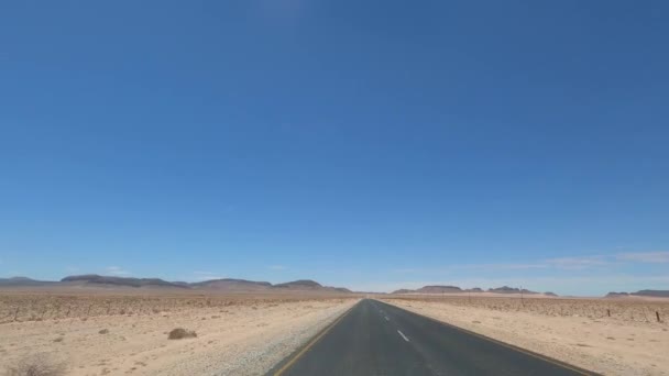 Driving Namibian Roads Front View — Stockvideo