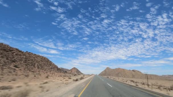Driving Namibian Roads Front View — Vídeos de Stock