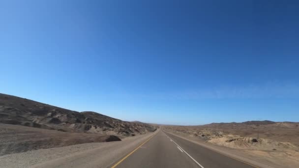 Driving Namibian Roads Front View — Stock video