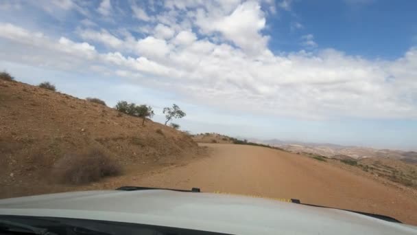 Rij Door Bergachtige Landschappen Namibië — Stockvideo