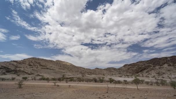 Namibian Desert View Moving Clouds — Vídeo de Stock