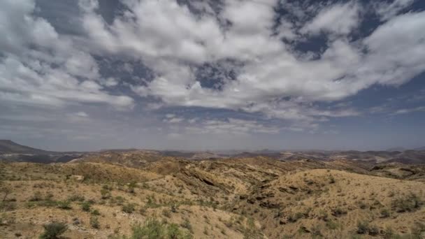 Namibian Desert View Moving Clouds — Stockvideo