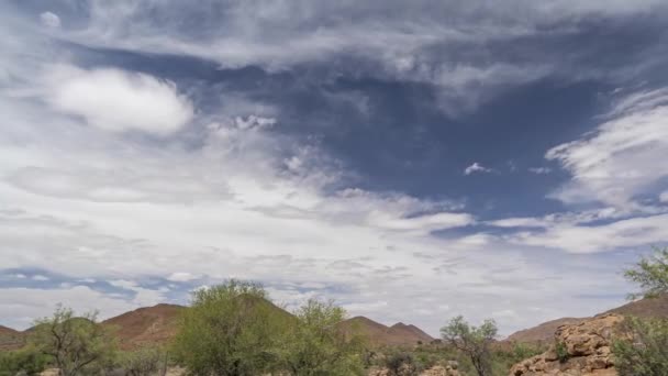 Time Lapse Het Namibgrens Gebergte Namibië — Stockvideo