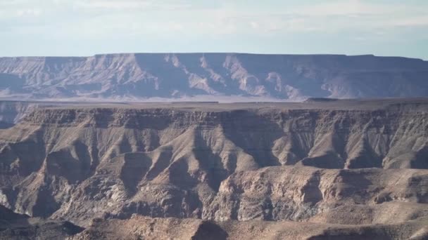 Fish River Canyon Όμορφη Θέα Στο Βάθος Ναμίμπια — Αρχείο Βίντεο
