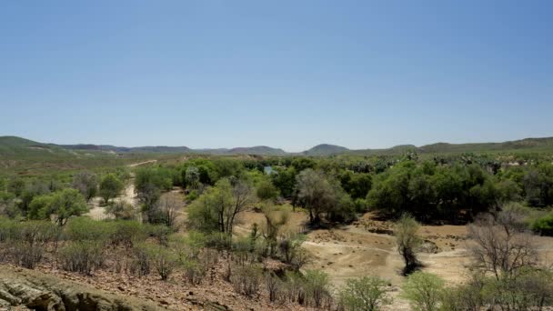 Blick Auf Die Namibische Wüste Schöne Landschaft — Stockvideo