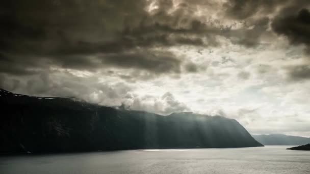 Сценографическое Видео Природных Ландшафтов Норвегии — стоковое видео