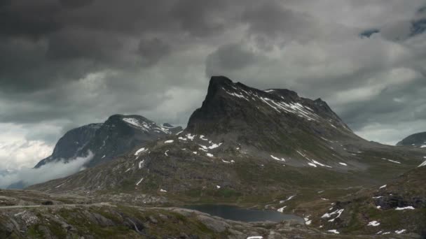 挪威Trollstigen地区的史诗与戏剧时代的流逝 — 图库视频影像