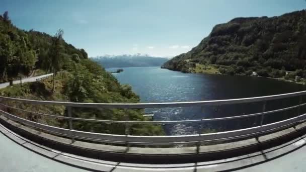 Scénický Pohled Fjordy Norsku — Stock video