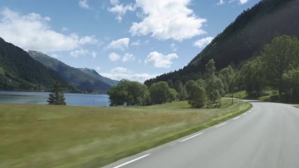 Beautiful Pan Sognefjord Norway — Αρχείο Βίντεο