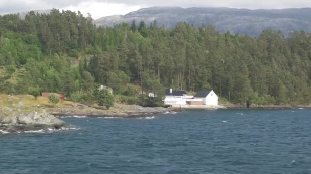Scénická Krajina Jezera Norsku — Stock video