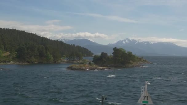 Landschaftliche Landschaften Des Sees Norwegen — Stockvideo