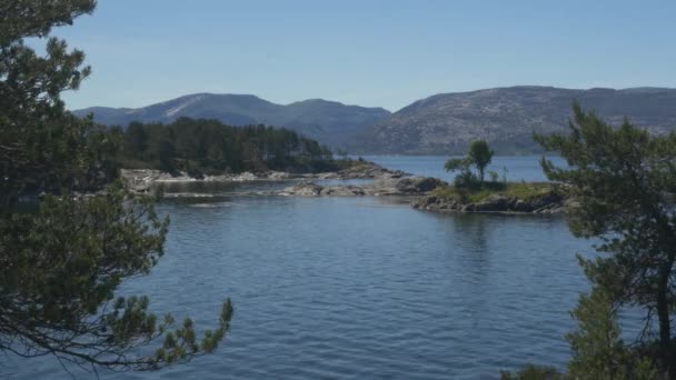 Beautiful Pan Sognefjord Norway — Stok video