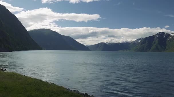 Beautiful Pan Sognefjord Norway — Stock video