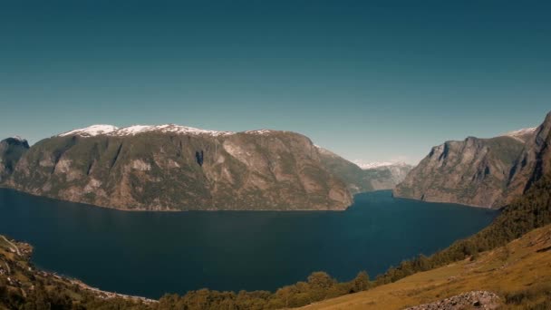 Прекрасний Вид Фіорд Норвегія Вдень — стокове відео