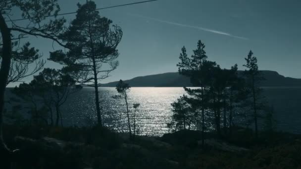 Coastline Fjord Losnegard Noruega Material Intacto Estabilizado — Vídeos de Stock