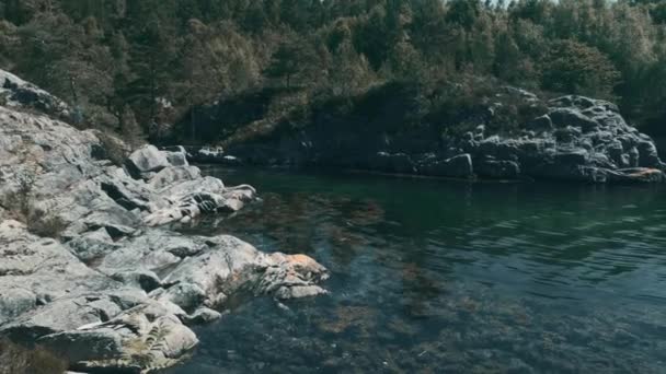 Pantai Fjord Losnegard Norwegia Materi Yang Belum Tersentuh Dan Stabil — Stok Video