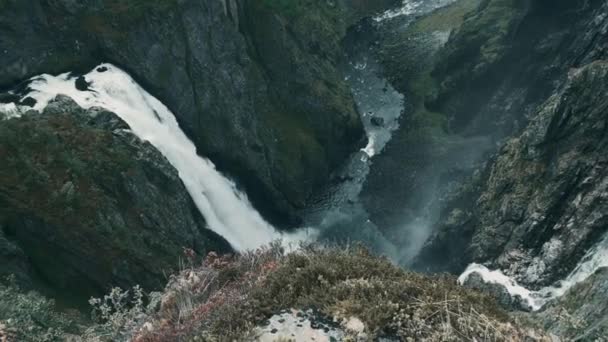 Gorge Voringsfossen Waterfall Norway — Vídeos de Stock