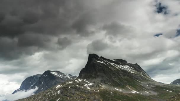 Epische Und Dramatische Zeitraffer Des Trollstigen Gebiets Norwegen — Stockvideo