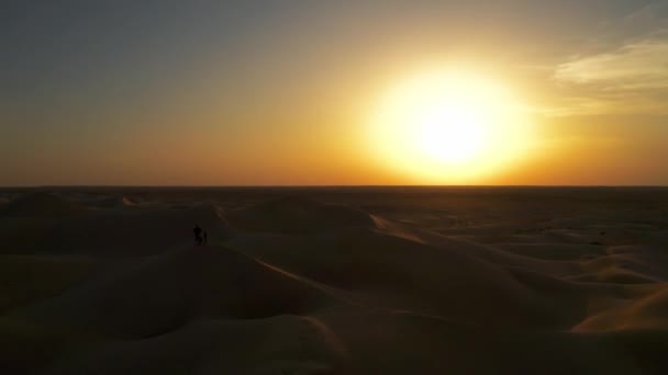 Antenne Rub Chali Wüste Oman — Stockvideo