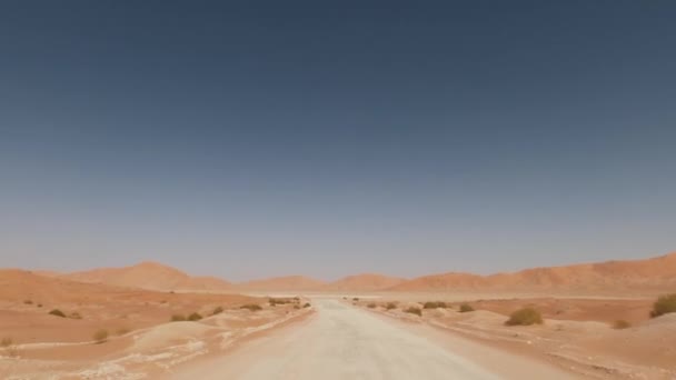 Conduciendo Hacia Desierto Chali Omán — Vídeo de stock